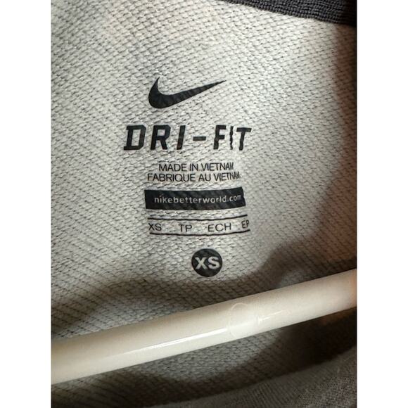 Nike Cowl Neck Drawstring Grey Black Long Sleeve Pullover Hoodie Size XS - Picture 4 of 5